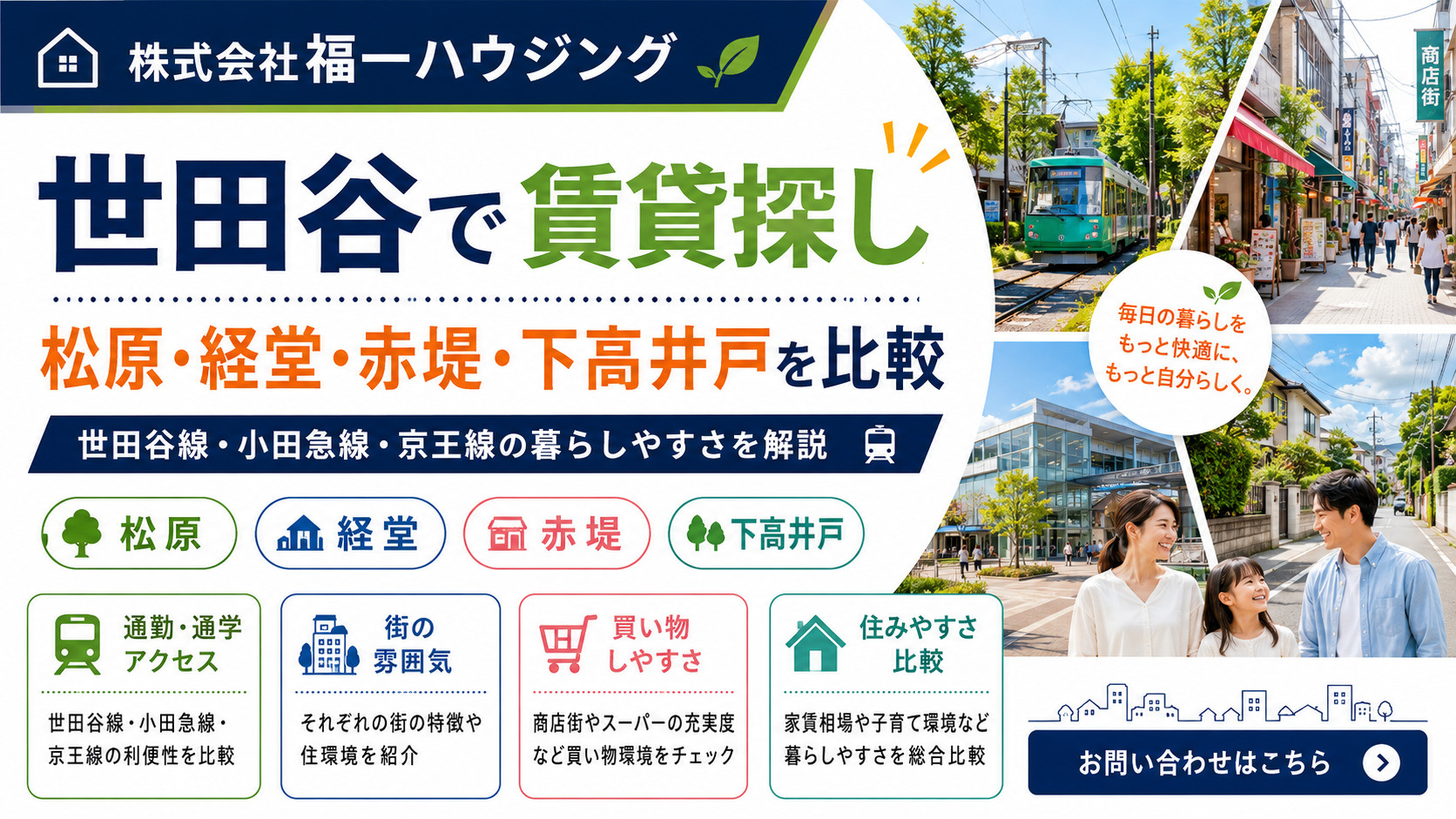 松原 賃貸で叶える暮らしやすさとは?経堂 賃貸赤堤 賃貸下高井戸 賃貸世田谷線 賃貸の選び方の画像