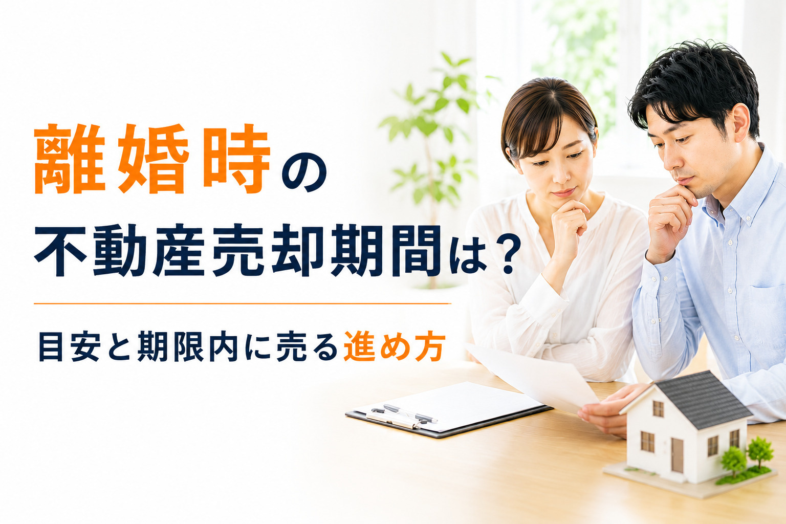離婚時の不動産売却期間は？目安と期限内に売る進め方の画像