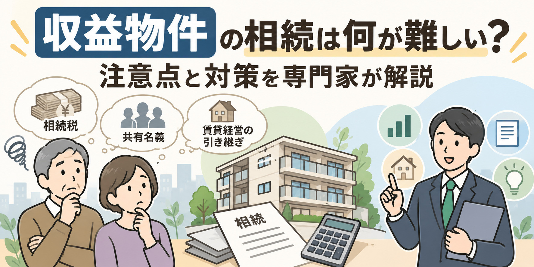 収益物件の相続は何が難しい?注意点と対策を専門家が解説の画像