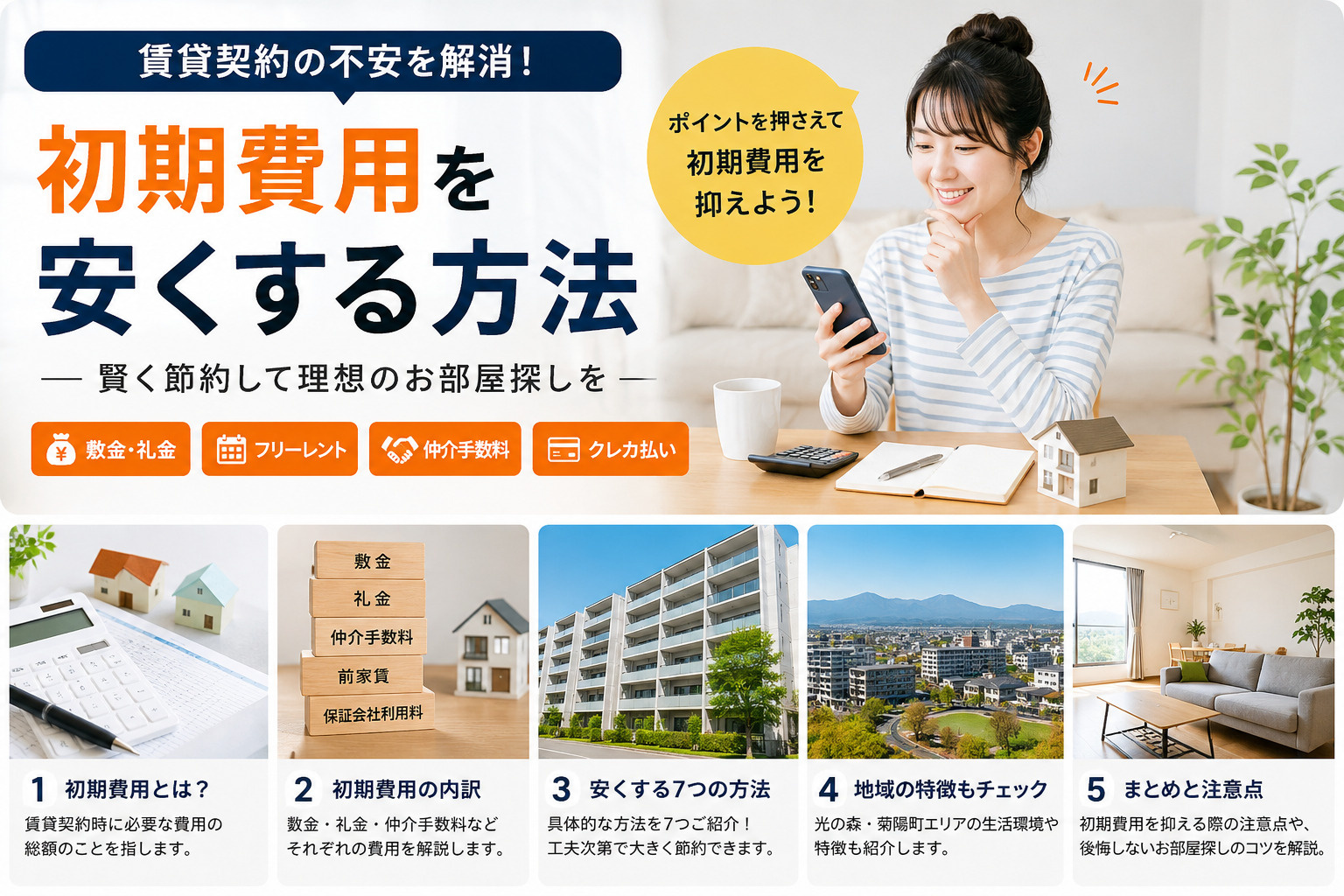 初期費用を安くする方法の画像