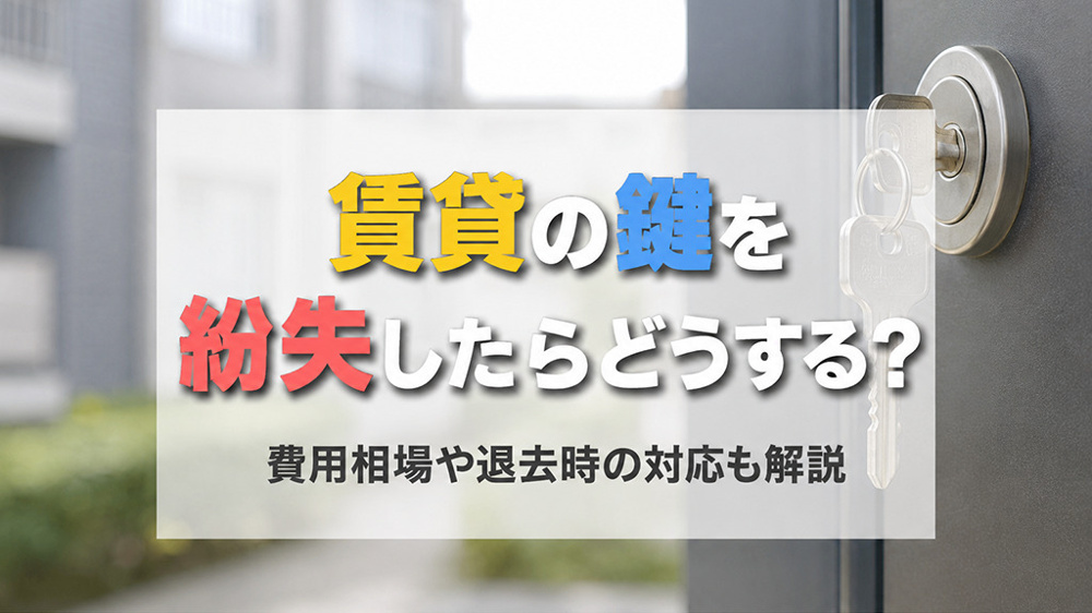賃貸物件の鍵を紛失したらどうする？費用相場や退去時の対応も解説の画像