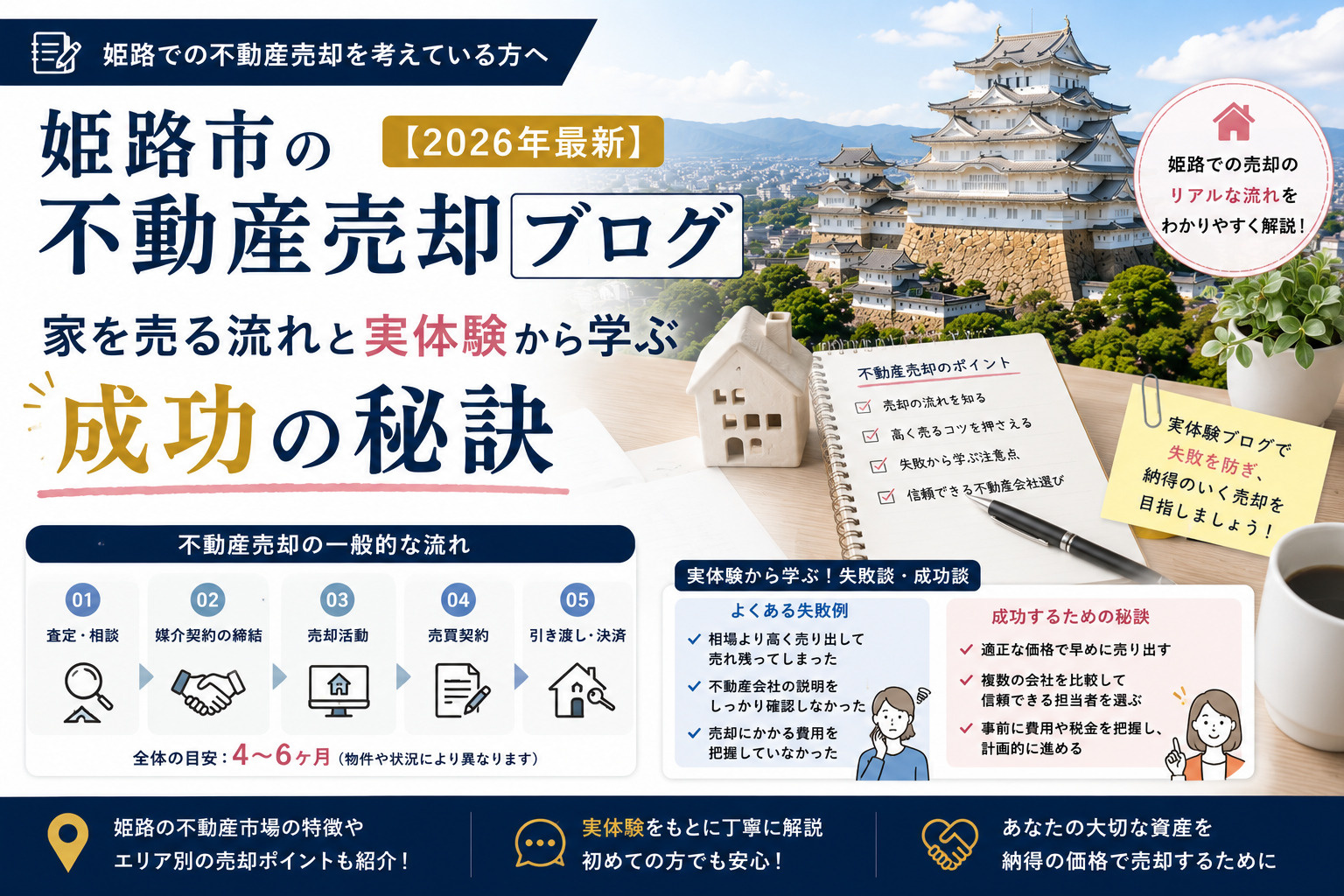 姫路市の不動産売却ブログ【2026年最新】|家を売る流れと実体験から学ぶ成功の秘訣の画像