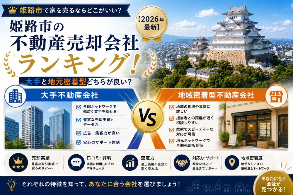 姫路市の不動産売却会社ランキング！【2026年最新】大手と地元密着型どちらが良い？の画像