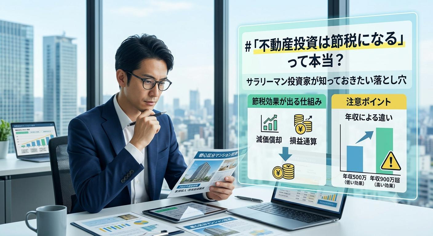 【2026最新】サラリーマンの不動産投資は本当に節税になる？年収900万の壁と失敗パターンの画像