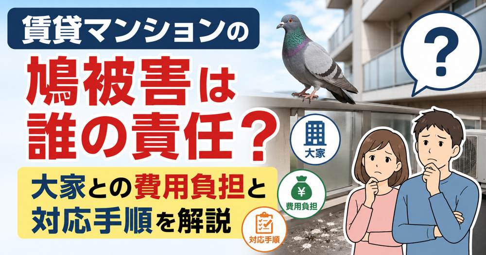 賃貸マンションの鳩被害は誰の責任？大家との費用負担と対応手順を解説の画像