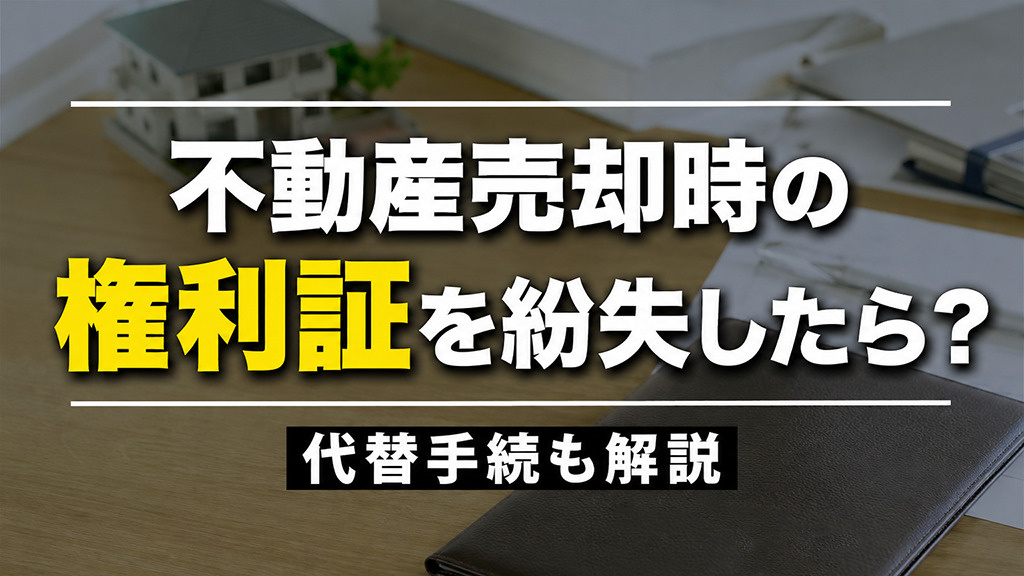 不動産売却時の権利証を紛失したら?代替手続も解説の画像