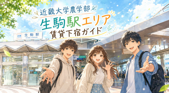 【専門家監修】近畿大学農学部周辺「生駒駅エリア」賃貸下宿ガイドの画像