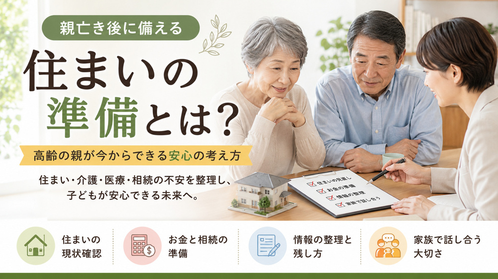 親亡き後の住まい準備とは？高齢の親が今からできる安心の備えを解説の画像