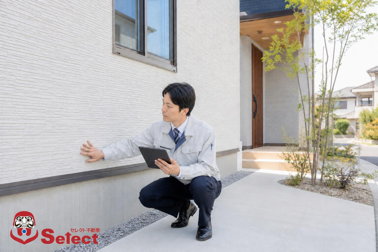 会社ロゴ入り中古住宅のホームインスペクション