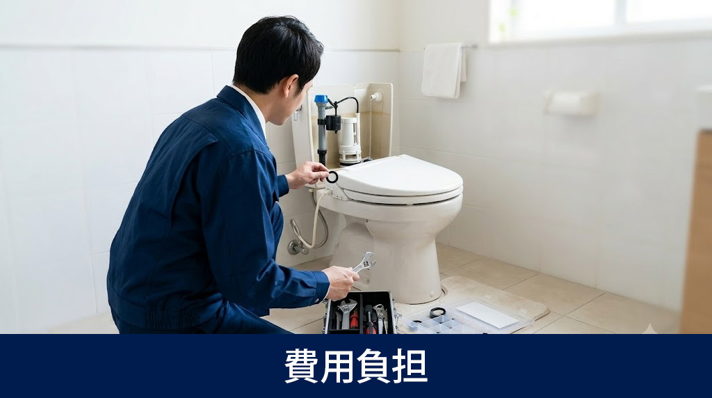 トイレ修理の費用負担