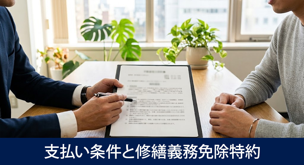 入居者の修理費支払い条件と修繕義務免除特約