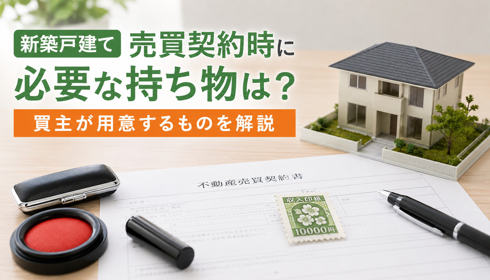 新築戸建ての売買契約時に必要な持ち物は？買主が用意するものを解説の画像