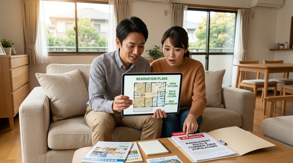 中古マンション購入で失敗しない！「専有部分」と「共用部分」リフォームの決定的な違いの画像