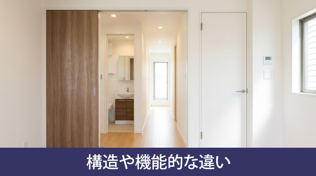 引き戸と開き戸の構造や機能的な違い