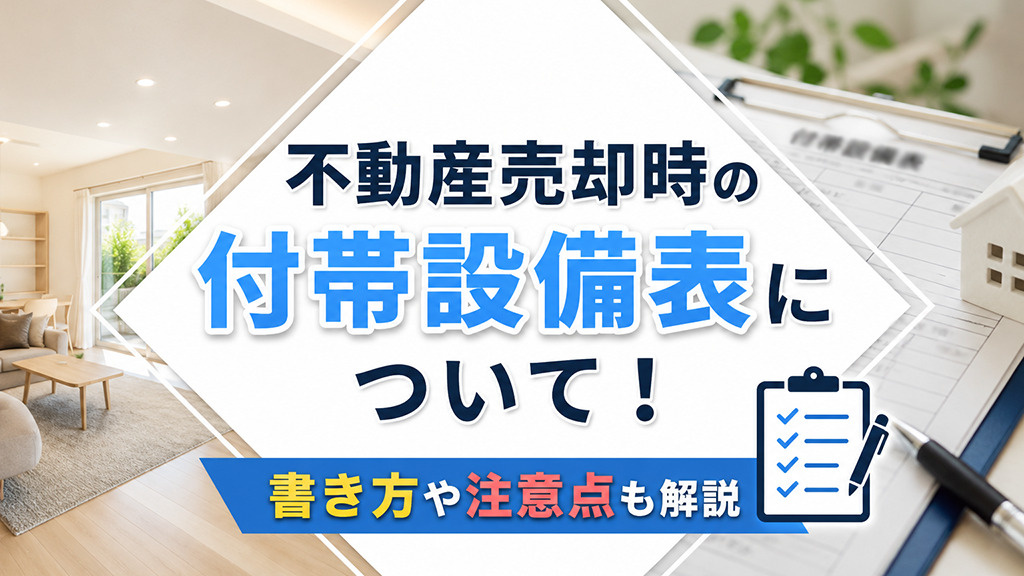 不動産売却時の付帯設備表について！書き方や注意点も解説の画像