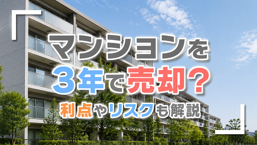 マンションを3年で売却？利点やリスクも解説の画像