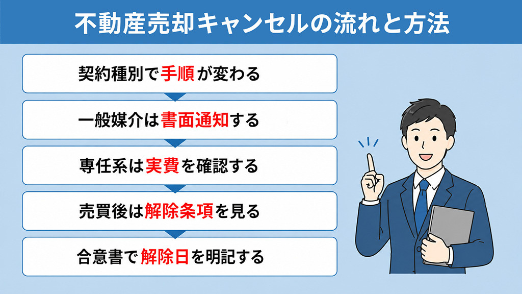 不動産売却キャンセルの流れと方法