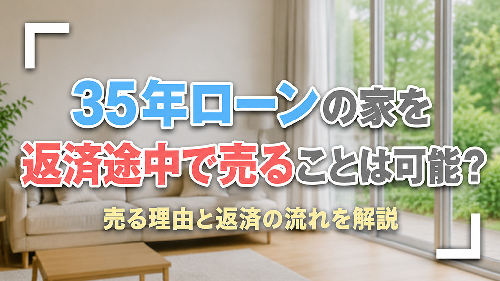 35年ローンの家を返済途中で売ることは可能？売る理由と返済の流れを解説の画像