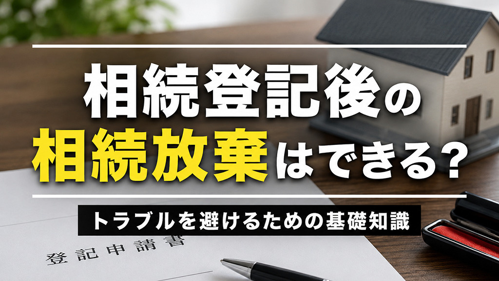 相続登記後の相続放棄はできる？トラブルを避けるための基礎知識の画像