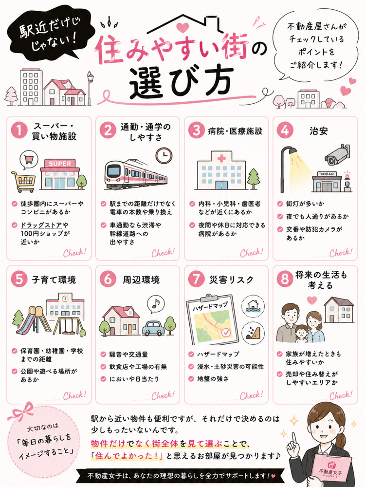 駅だけじゃない！住みやすい街の選び方の画像