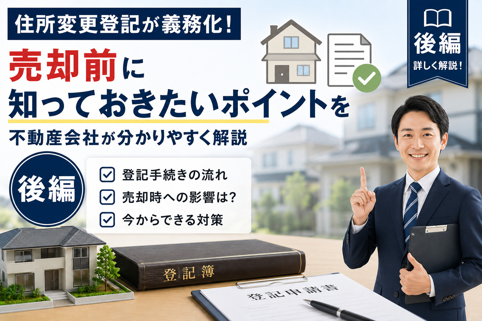 【2026年版】住所変更登記の手続き・費用・注意点を解説！売却前に確認しておきたいポイント【後編】の画像