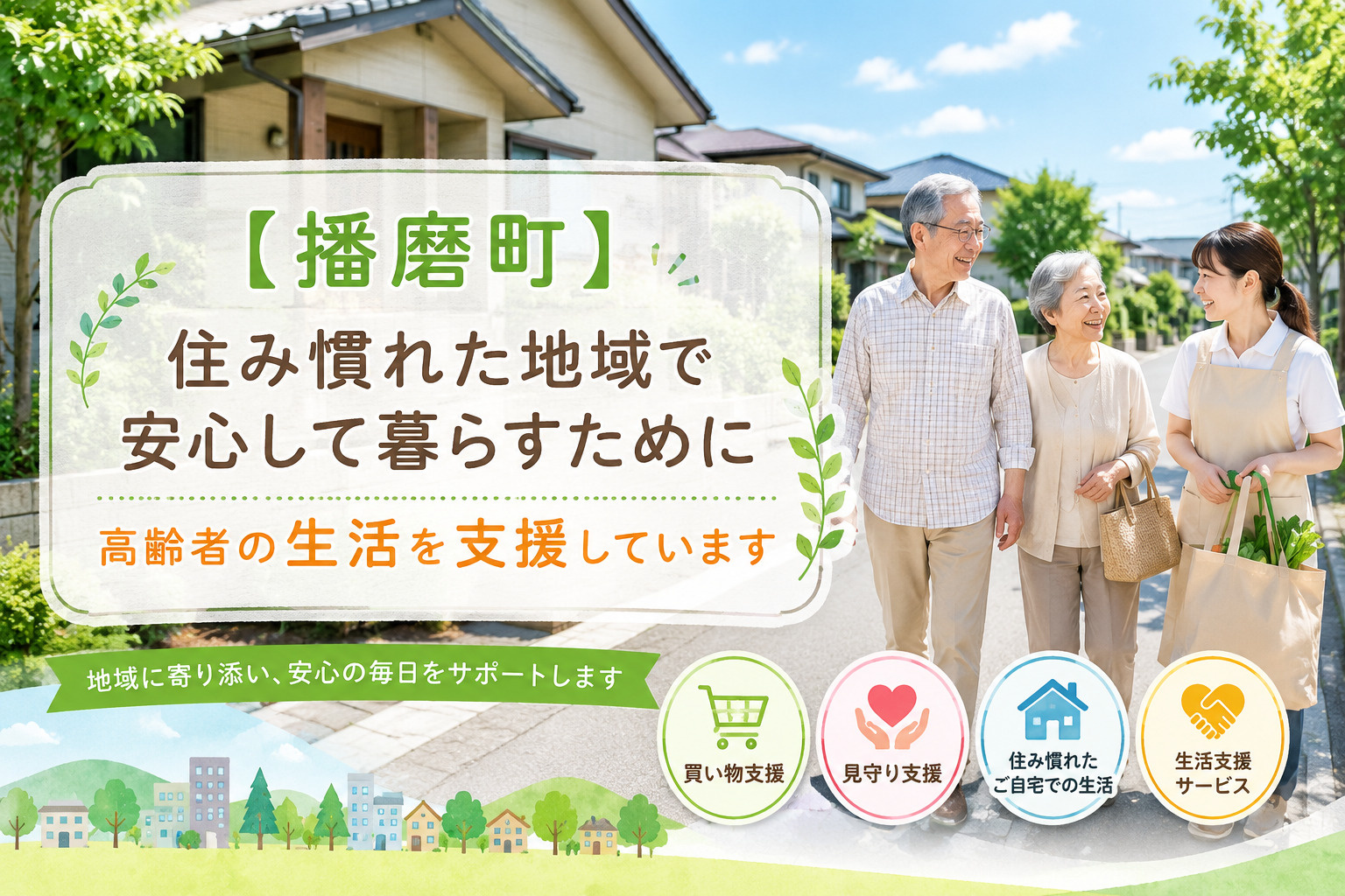 【播磨町】住み慣れた地域で安心して暮らすために|高齢者の生活を支援していますの画像