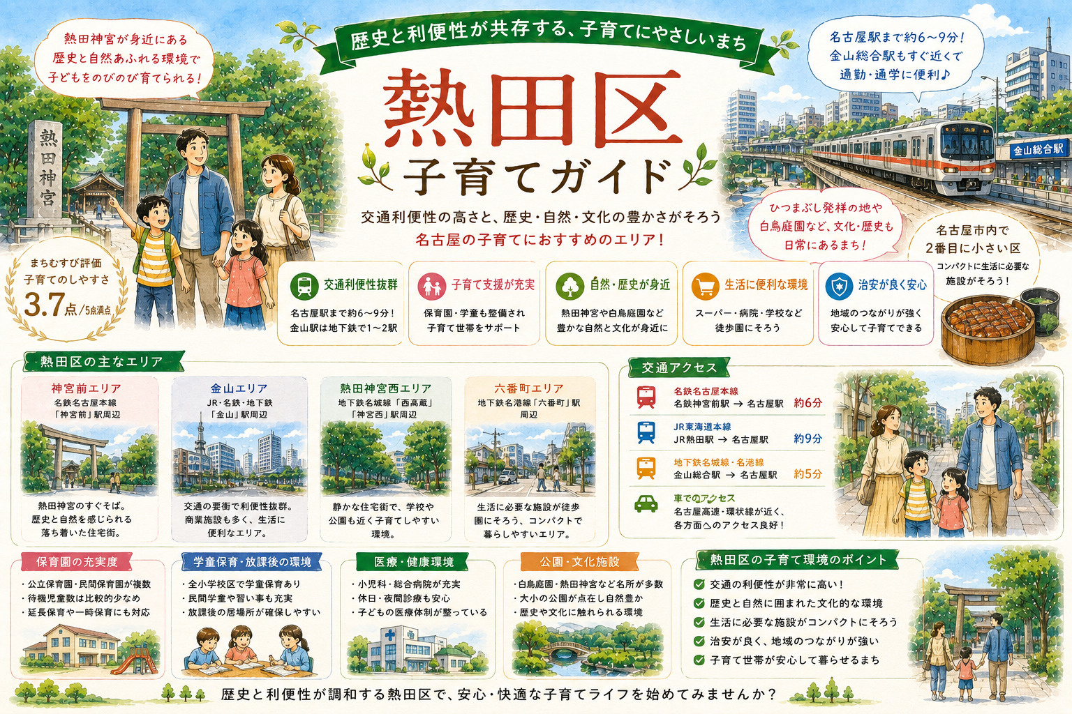 名古屋子育てガイド「熱田区」編の画像