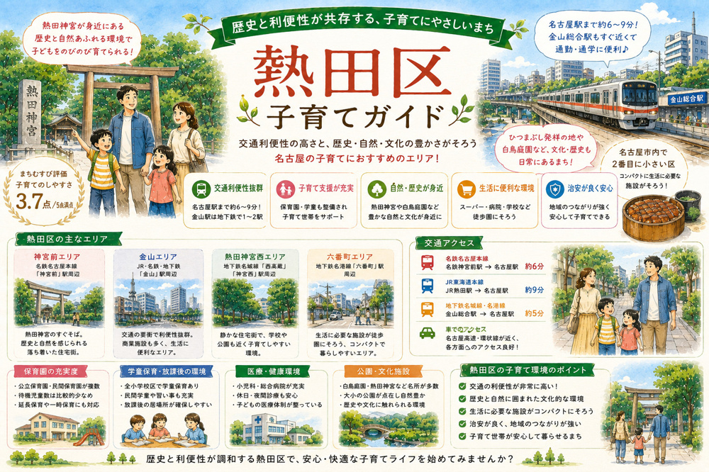 名古屋子育てガイド「熱田区」編の画像