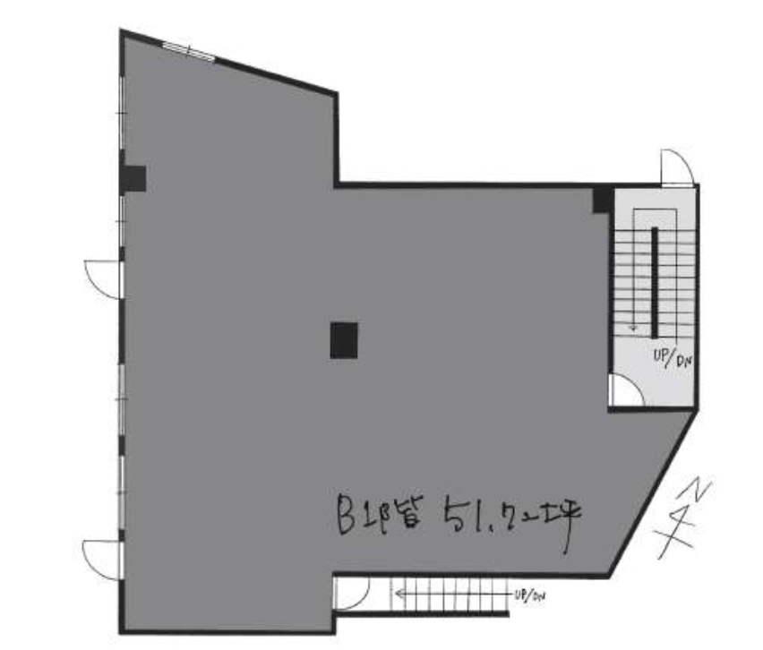 帝塚山エリア！地下1階店舗！約51.7坪！重飲食他何商相談！の画像