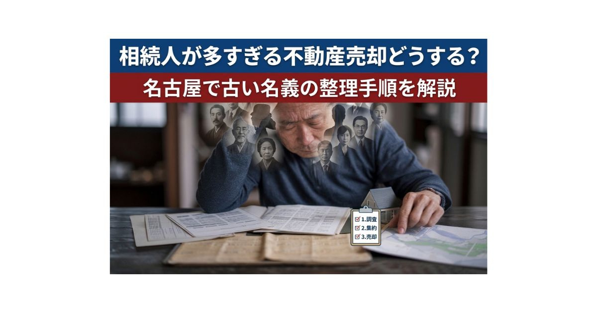 相続人が多すぎる不動産売却どうする?名古屋で古い名義の整理手順を解説の画像
