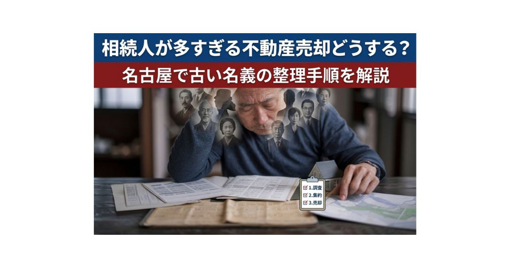 相続人が多すぎる不動産売却どうする？名古屋で古い名義の整理手順を解説の画像
