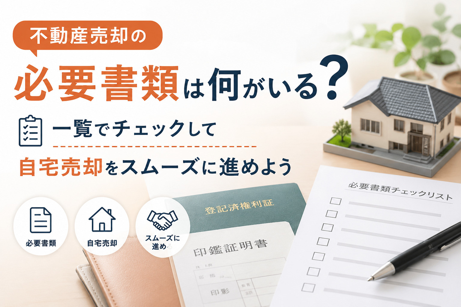 不動産売却の必要書類は何がいる？一覧でチェックして自宅売却をスムーズに進めようの画像