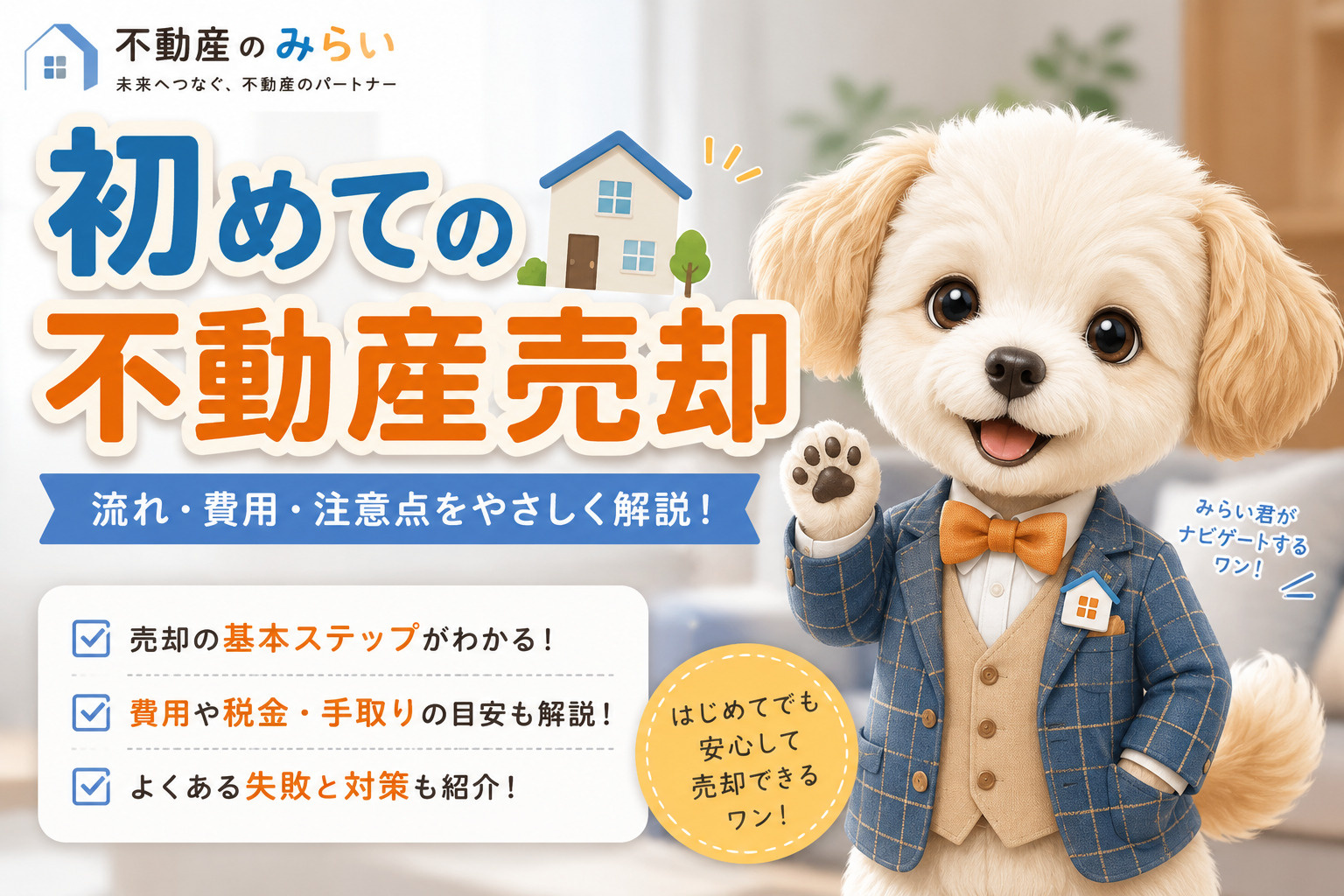 初めての不動産売却｜失敗しないための完全ガイド【売却の流れ・費用・税金・高く売るコツまで徹底解説】の画像