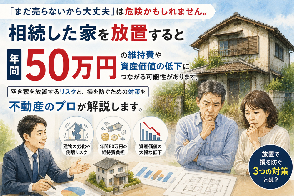 相続した家の放置が、一番危険な理由を正直に話します【放置で年間50万の損失が発生】の画像