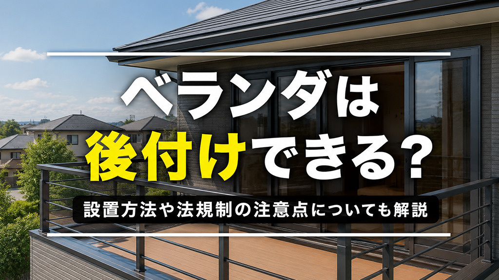 ベランダは後付けできる？設置方法や法規制の注意点についても解説の画像