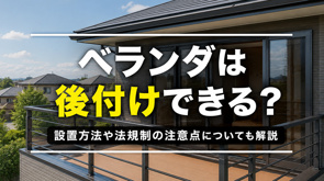 ベランダは後付けできる？設置方法や法規制の注意点についても解説の画像