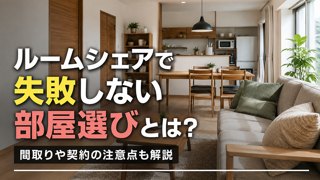 ルームシェアで失敗しない部屋選びとは？間取りや契約の注意点も解説の画像