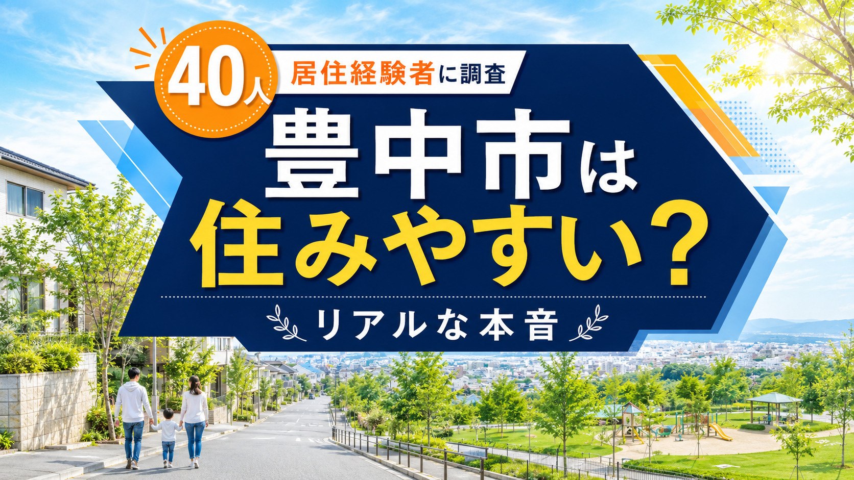 豊中市は住みやすい？居住経験者40人にきいた！リアルな本音の画像