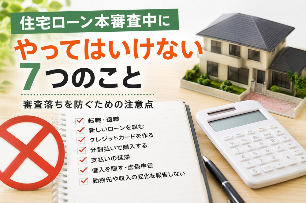住宅ローン本審査中にやってはいけない7つのこと｜審査中の注意点を解説の画像