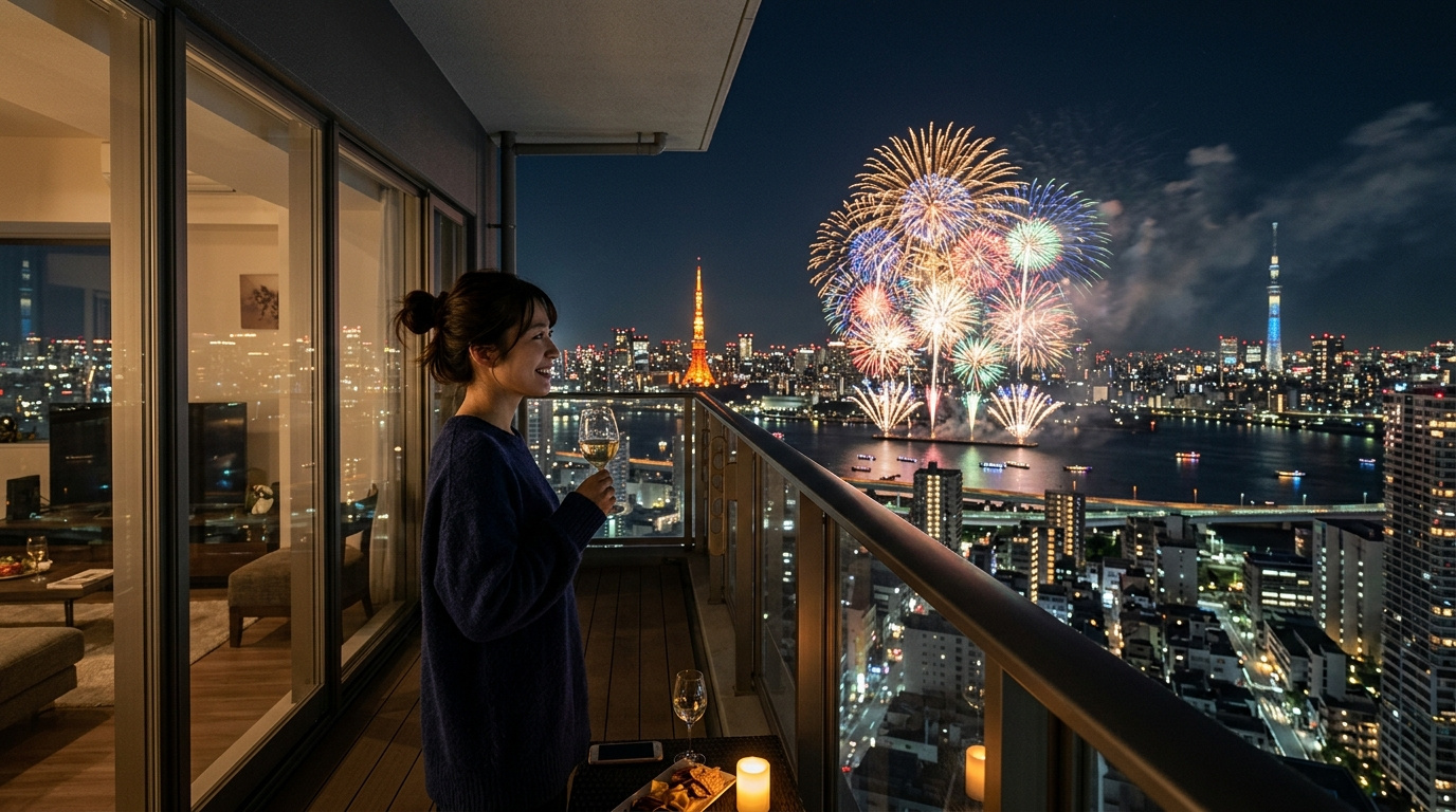 夏本番!都内の花火が見える