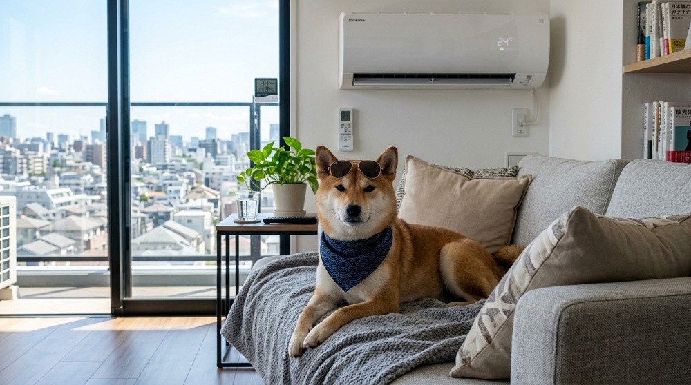 ついに気温40度超え…エアコンだけじゃない！お家のペットを守る空調管理とは。の画像