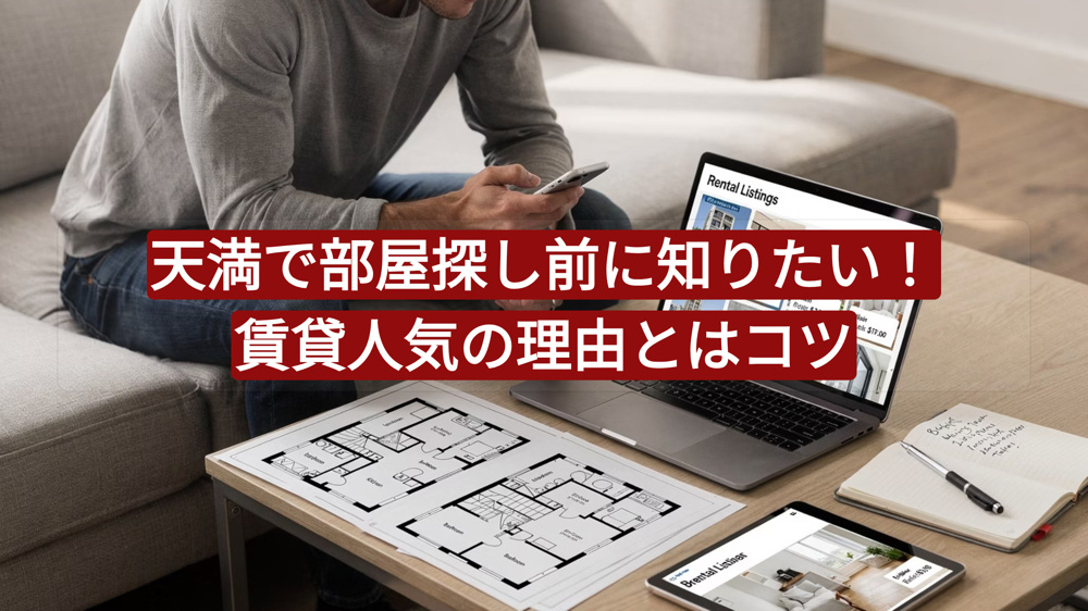 天満で部屋探し前に知りたい！賃貸人気の理由とはの画像