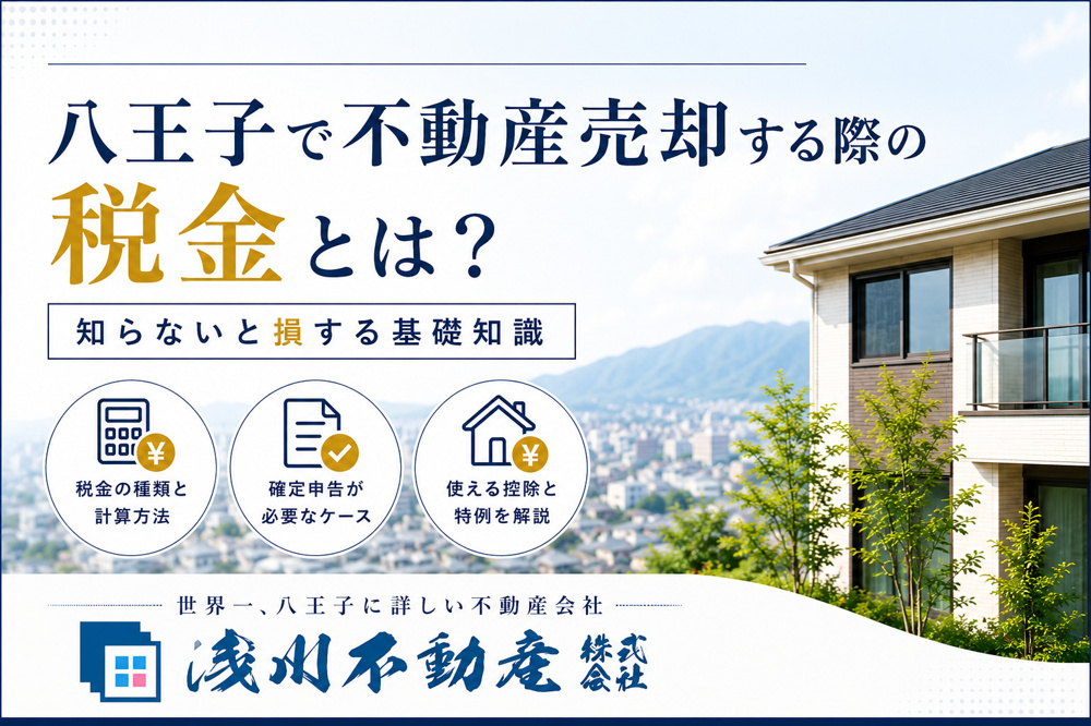 八王子で不動産売却する際の税金とは？知らないと損する基礎知識の画像
