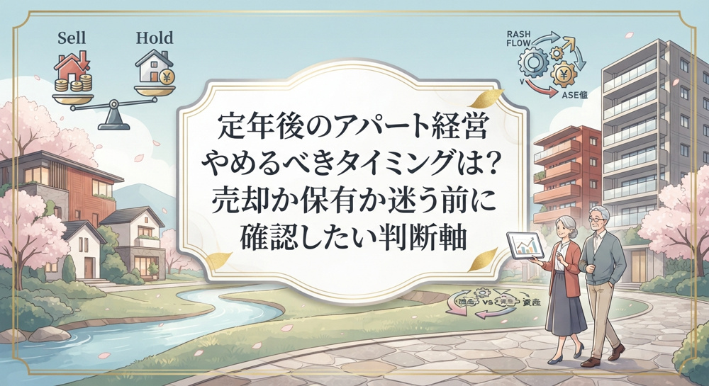 定年後のアパート経営やめるべきタイミングは？売却か保有か迷う前に確認したい判断軸の画像