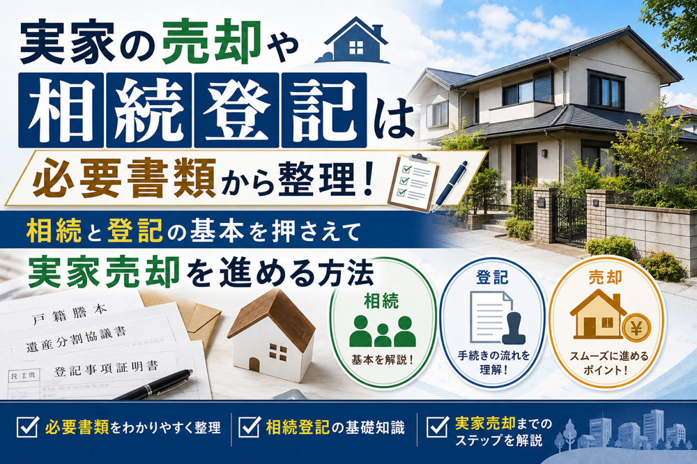 実家の売却や相続登記は必要書類から整理！相続と登記の基本を押さえて実家売却を進める方法の画像