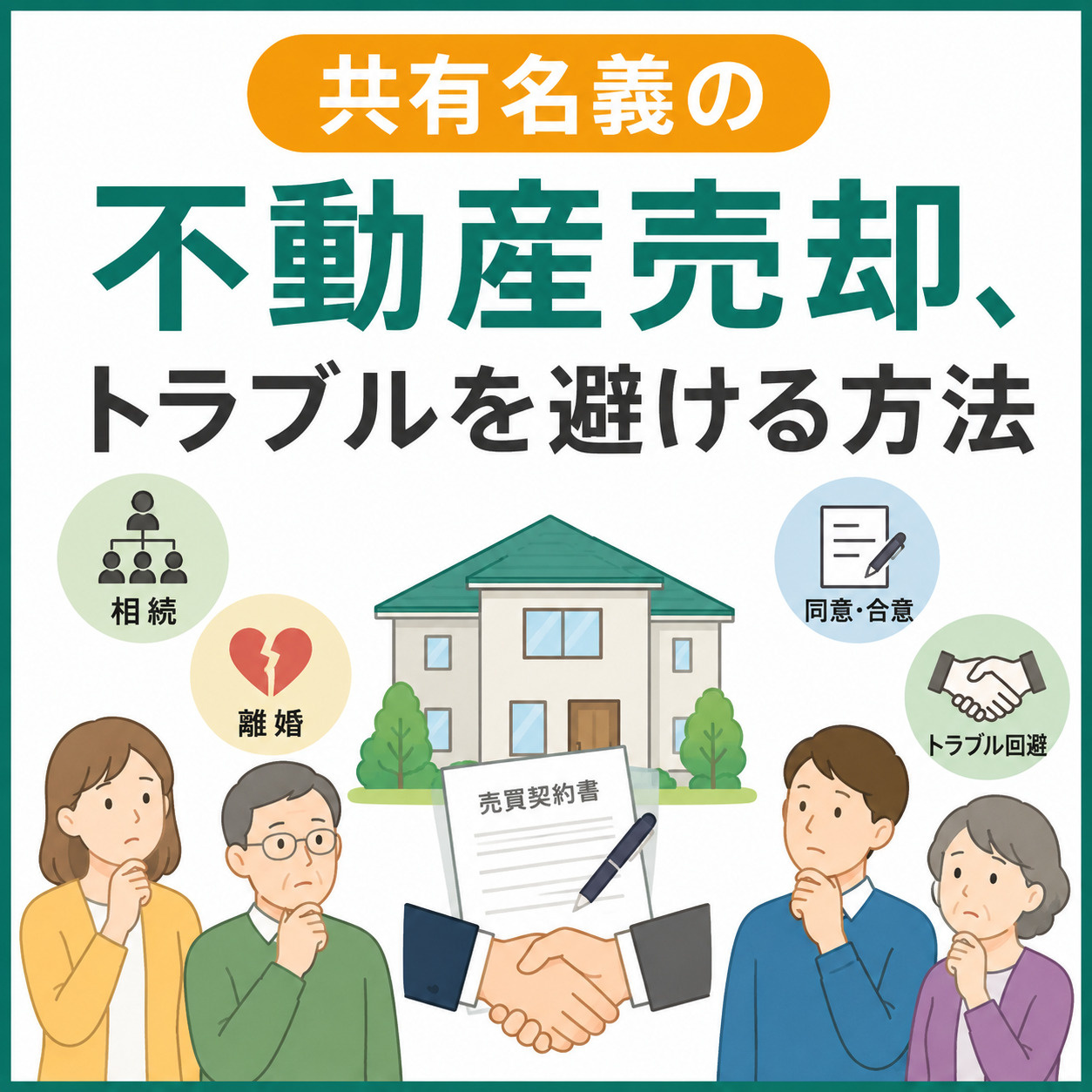 共有名義の不動産売却、 トラブルを避ける方法の画像