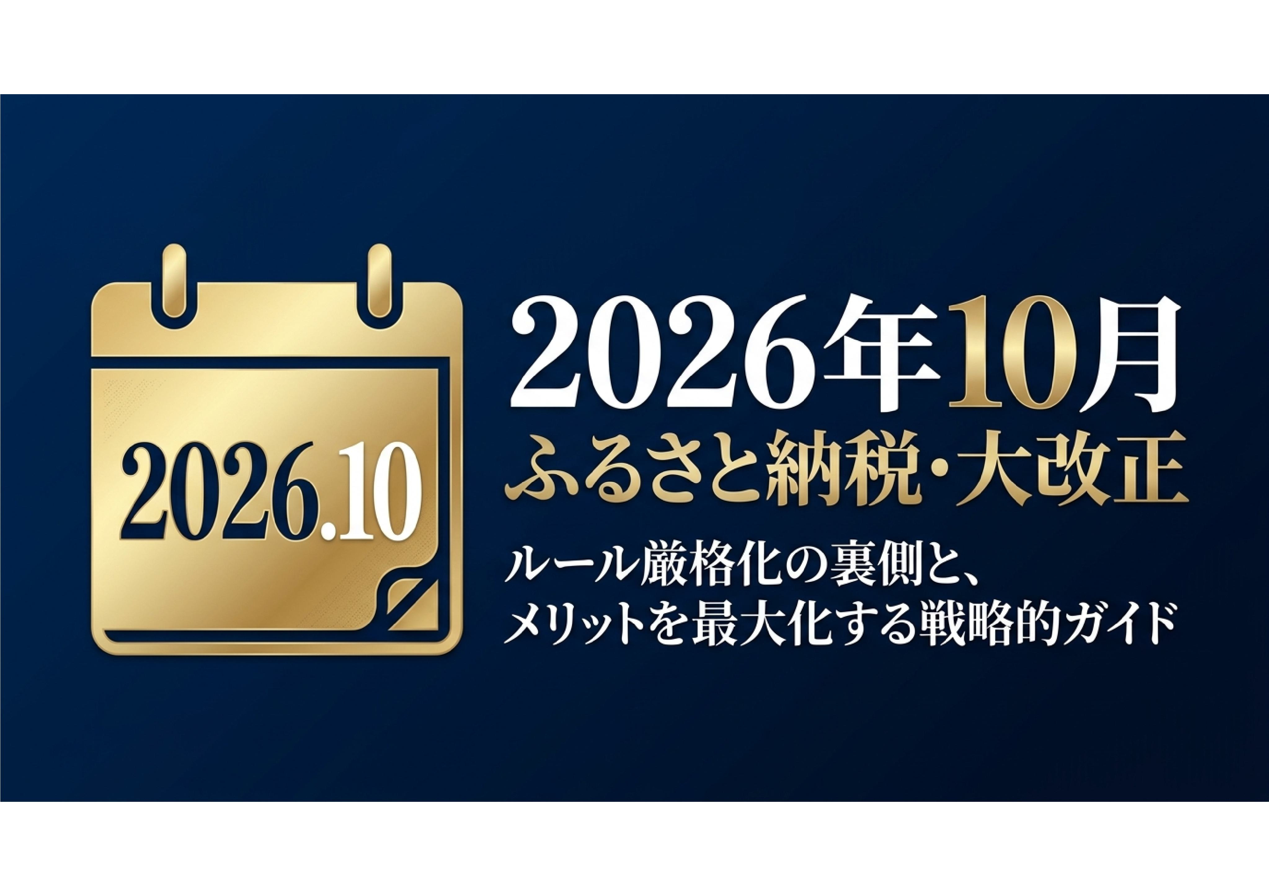 【2026年10月改正】ふるさと納税はどう変わる？生活防衛のための新常識と賢い対策の画像