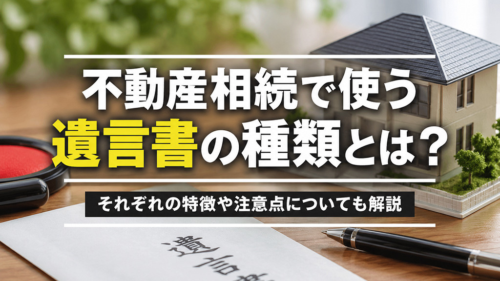 不動産相続で使う遺言書の種類とは？それぞれの特徴や注意点についても解説の画像