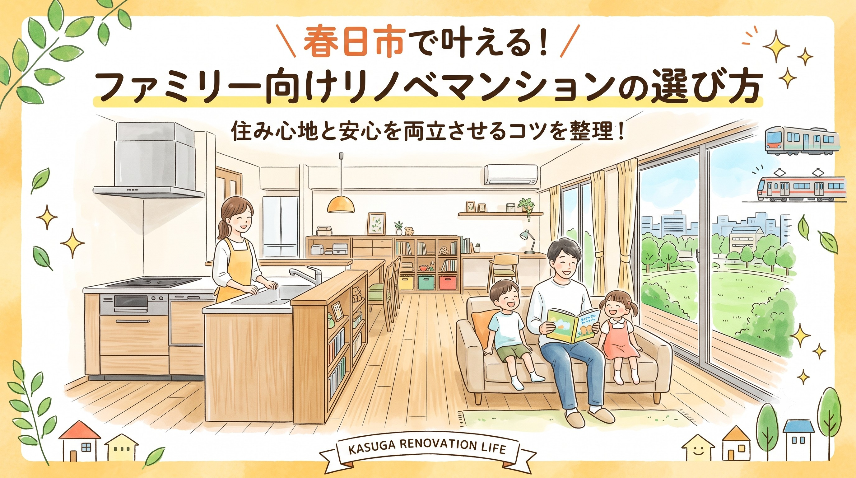 春日市で見つかる理想の暮らし方!ファミリー向けリノベマンションの選び方を解説の画像