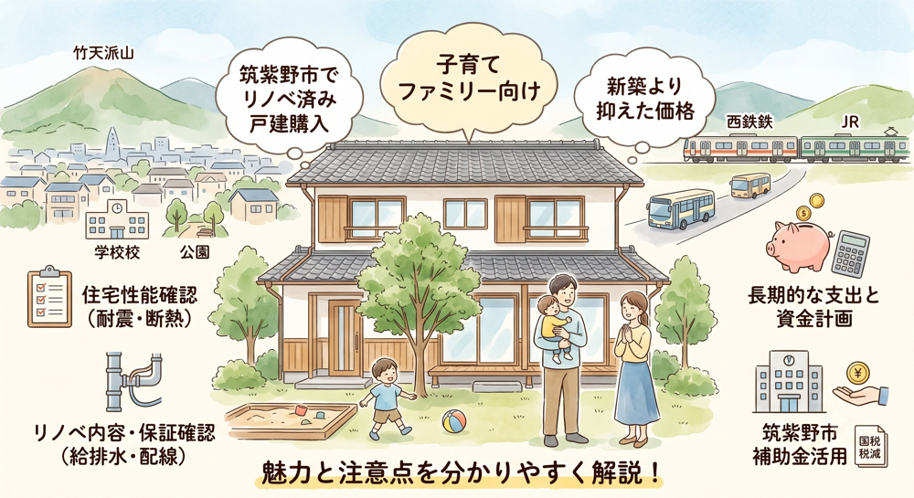 筑紫野市で考えるリノベ済み戸建の魅力とは？購入前に知っておきたい主なメリットを解説の画像